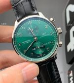 YL Fatcory Swiss Replica IWC Portugieser Green Dial 7750 Watch